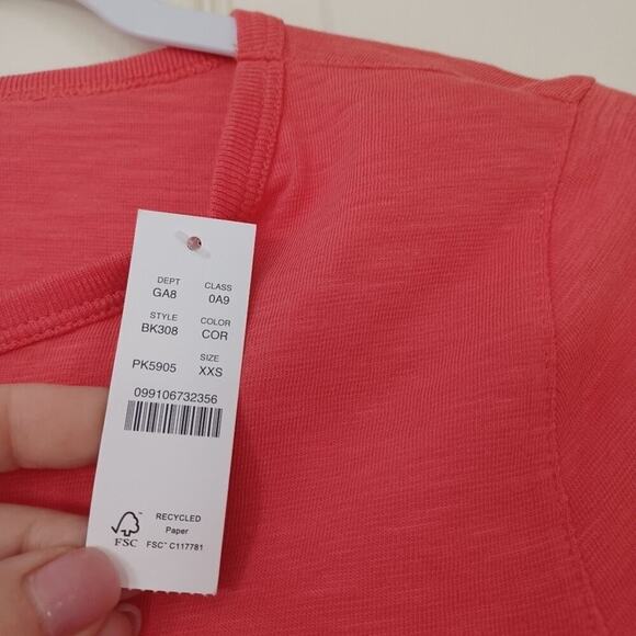 ⭐J Crew Organic Cotton Crop Tee Coral XS CLOSET CLEAR OUT - Picture 9 of 12